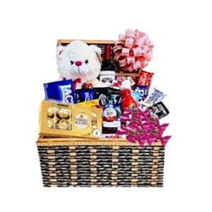 17-Baú de Chocolate com Vinho e Urso